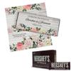 36ct Personalized Wedding Candy Party Favors DIY Chocolate Bars (36 Pack) - Pink Floral - Assembly Required view 1