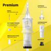 Tattoo Needle Cartridge (20 pcs), #12 Standard 0.35mm 15RM Curved/Round Magnum M-Taper with Film, Single Use(1215RM) view 4