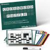Keeping Busy Crossword Large Print Adult Puzzle 6 Reusable Sheets, Clue Guides & Marker Dementia Activities for Seniors | Alzheimers Activities for Dementia Patients | Best Gifts for Dementia Patients view 1