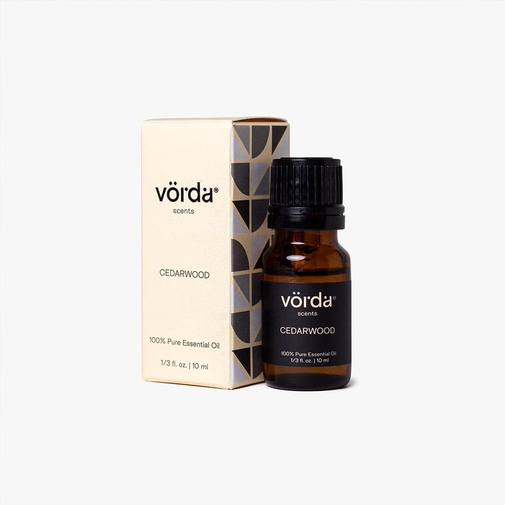 Vorda Morocco Cedarwood Single Noted Essential Oil - 1/3 fl. oz. Perfect for Aromatherapy Essential Oil for Diffusers, Skin Use Massage Oil, Candle Making