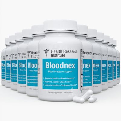 Bloodnex - Balanced Blood Pressure - 12 Bottles + 1 Free - One Year Supply -390 Capsules - 100% Natural Ingredients-Official Bloodnex (12)