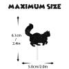 18pcs Black Silhouette Glitter Cat Dessert Cupcake Topper Cat Theme Decorations Baby Shower Boys Girls Happy Birthday Party Decor Supplies view 4