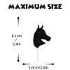 18pcs Black Silhouettes Horse Head Glitter Dessert Cupcake Topper Horse Race Western Cowboy Theme Decor Supplies Men Boys Happy Birthday Party Decorations view 4