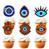 18pcs Glitter Dessert Cupcake Topper Cheer for Eye Theme Decor Supplies Boys Girls Men Women Happy Birthday Party Decoration view 1