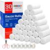AZEN 30 Pack Gauze Rolls Bandages, 4 in x 4.1 Yards, Premium Medical Supplies & First Aid Supplies, Bandage Wrap Vet Wrap, Mummy Wraps view 1