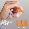 Glove Station Disposable Ear Plugs, 100 Pairs  Corded Foam Ear Plugs for Sleeping & Noise Reduction, Individually Wrapped, 26dB NRR, Hi-Viz Orange, Hearing Protection for Work & Travel view 4