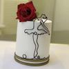 10 Pcs Art Lady Cake Topper, 3D Artistic Girl Minimalist Lines Cake Topper, Acrylic Cakes Decoration view 3