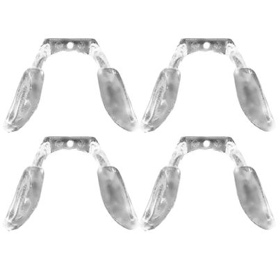 FOMIYES 4Pcs Silicone Eyeglass Nose Pads Non-Slip U Shaped Accessories for Glasses Sunglasses and Daily Use - Adjustable Anti-Slip Nose Support Grips
