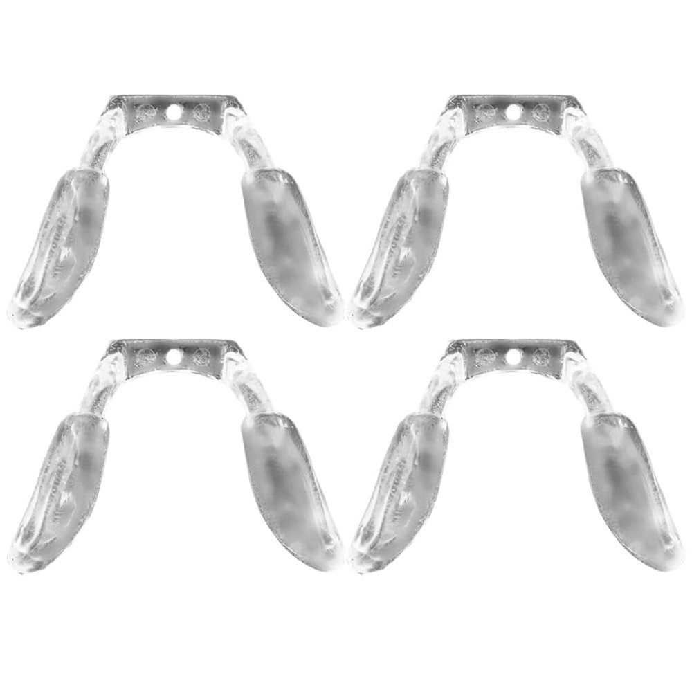 FOMIYES 4Pcs Silicone Eyeglass Nose Pads Non-Slip U Shaped Accessories for Glasses Sunglasses and Daily Use - Adjustable Anti-Slip Nose Support Grips