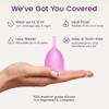 EcoBlossom Menstrual Cup Kit - Tampon, Pad, and Disc Alternative Product - Wear for 12 Hours - Reusable Period Cup/Copa Designed with Soft Flexible Medical-Grade Silicone (Small & Large) view 3