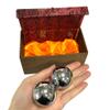 Denpetec 2pcs Baoding Balls Chinese Health Exercise Stress Balls with Box Meditation Massage Handball(Silver,Dia 1.49inch,red Classical Boxed) view 3