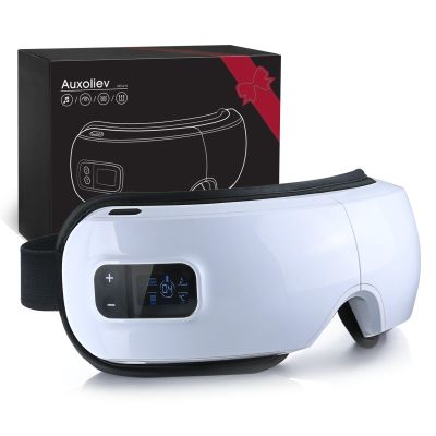 Auxoliev Upgraded Eye Mask Massager with Heat & Compression -Reduces Migraines, Dark Circles & Dry Eye - Improves Sleep - Ideal Gift