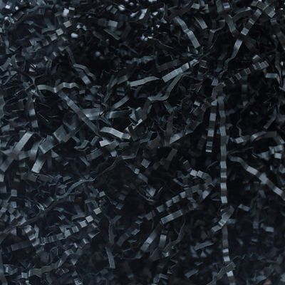Crinkle Cut Paper Shred Filler, Shredded Paper for Gift Box, Easter Grass for Gift Wrapping & Basket Filling (Black)