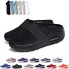 Hopomart Womens Air Cushion Slip-On Walking Shoes Orthopedic Diabetic Slippers,Mesh Breathable with Arch Support Comfort Wedg Slippers (Black,8) view 1