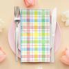 100Pcs Easter Buffalo Plaid Checkered Napkins Decorations,Disposable Spring Pink Blue Yellow Pastel Dinner Hand Paper Napkin for Home Bathroom Wedding Baby Shower Picnic Easter Birthday Party Supplies view 3