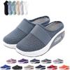 Hopomart Womens Air Cushion Slip-On Walking Shoes Orthopedic Diabetic Slippers,Mesh Breathable with Arch Support Comfort Wedg Slippers (Dark Grey,10) view 1