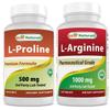 Best Naturals L-proline 500 mg & L-Arginine 1000 mg view 1