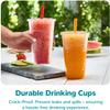 GUSTO [24 oz. - 100 Count Clear Cups with Flat Lids & Straws - Disposable Clear Drinking Cups for Iced Coffee, Cold Drinks, Milkshakes, and Smoothies - Formerly Comfy Package view 3