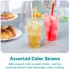 GUSTO [24 oz. - 100 Count Clear Cups with Flat Lids & Straws - Disposable Clear Drinking Cups for Iced Coffee, Cold Drinks, Milkshakes, and Smoothies - Formerly Comfy Package view 4