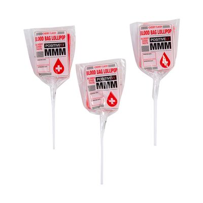 Blood Bag Character Lollipops, 30 Pieces