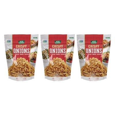 Fresh Gourmet Crispy Onions Snack and Salad Topper 24 Ounce (Pack of 3)