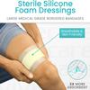 ViveCare Silicone Foam Dressing 4x10 with Border Adhesive - Bed Sore Bandage Foam Wound Dressing - Silicone Bordered Foam Dressing with Adhesive Border - Pressure Sore & Ulcer Wound Patches (5 Pack) view 4