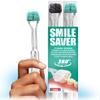 Smile Saver 360 3-Sided Toothbrush | 3X Clean Two-Pack | Gum Massage Triple Deep Clean Ultra Soft Replacement Heads Tongue Scraper Sustainable Sensory Gift Oral Health Care Travel Three Made in USA view 1