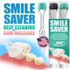 Smile Saver 360 3-Sided Toothbrush | 3X Clean Two-Pack | Gum Massage Triple Deep Clean Ultra Soft Replacement Heads Tongue Scraper Sustainable Sensory Gift Oral Health Care Travel Three Made in USA view 2