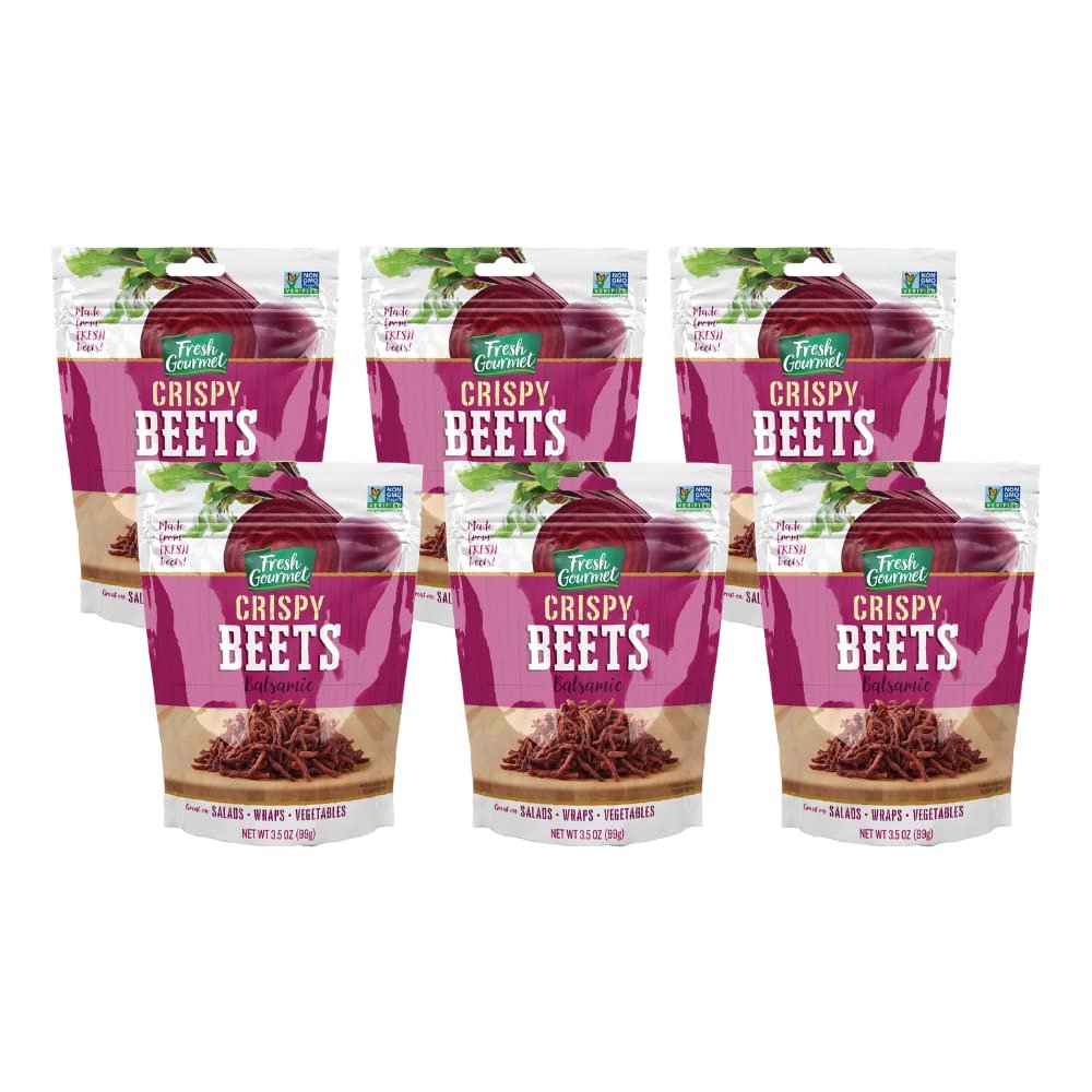Fresh Gourmet Crispy Balsamic Beets 3.5 Ounce (Pack of 6)