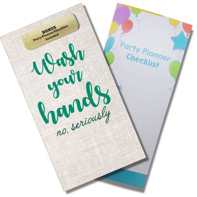 Etiquette Guest Towels Disposable Bathroom Paper Napkins 32 Count 8.5"x 4.5" (Wash Your Hands)