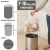 710 Gallon Clear Trash Bags (200 Count)  Small Kitchens, Bathrooms, Offices and Breakrooms 6-micron disposable liners; Leak-Resistant Wastebasket Bags for Home and Light Commercial Use view 3