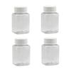 5 Pcs 80ml Empty Plastic Pill Bottles Clear Pill Dispenser Containers Solid Powder Storage Vials Square Liquid Sample Bottle for Crafts view 1