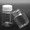 5 Pcs 80ml Empty Plastic Pill Bottles Clear Pill Dispenser Containers Solid Powder Storage Vials Square Liquid Sample Bottle for Crafts view 3