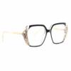 Transition Photochromic Bifocal Reading Glasses for Women Cat Eye Bling Rhinestone Crystal reader sunglasses (black, 1.25, multiplier_x) view 4