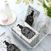 Yexiya 200 Pcs Paper Guest Towels Disposable Hand Towels Bathroom Guest Napkins Disposable Decorative Bathroom Napkins for Powder Room Wedding Holiday Birthday Baby Bridal Shower (Black Marble) view 2