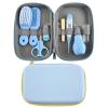 8 in 1 Infants Infant Grooming Kit, with Hair Brush Nail Clipper Nose Cleaner Finger Toothbrush Scissor Newborn Care Keep healthe and Cleanse Newborn(Blue) view 4