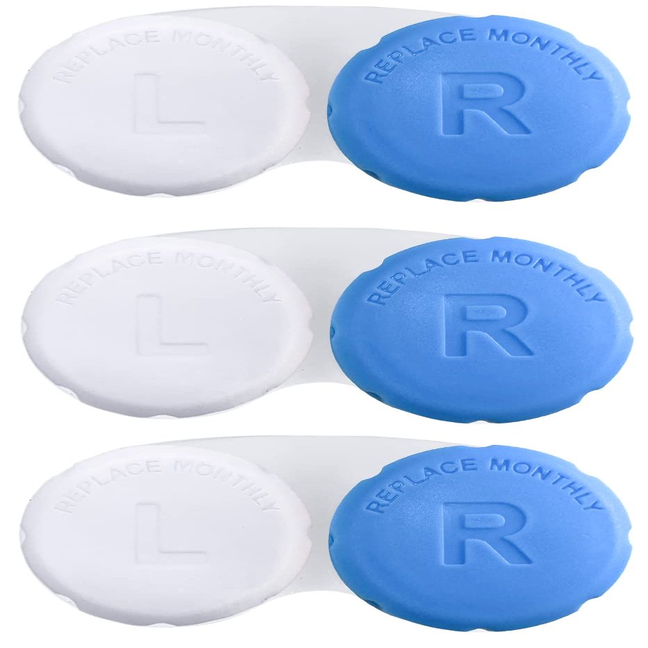 RHUI Cases for Contact Lens, Travel Daily Use 3 Pack Navy Blue