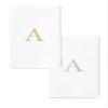 AMERICAN HOMESTEAD Disposable Hand Towels - Silver Monogrammed Guest Napkins - Linen-Like Bathroom Paper Towels for Guests - Perfect Wedding and Party Napkins - 25 Count (Silver A) view 1