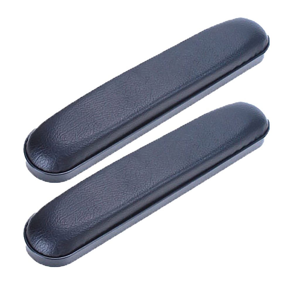 1 Pair Universal Wheelchair Armrest PU Leather Sponge Padded Arm Pads Replacement with Screws Office Chair Elbow Pillow Cover Cushion Pad (10.63 inch)
