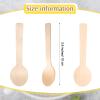 1500 Pcs Small Wooden Spoons Bulk, 3.9 Inch Wood Mini Spoon Tiny Birchwood Disposable Spoons Wooden Cutlery Wooden Party Utensils for Ice Cream Desserts Tasting Eating Scoop Sample Serving view 2