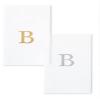 AMERICAN HOMESTEAD Disposable Hand Towels - Gold Monogrammed Guest Napkins - Linen-Like Bathroom Paper Towels for Guests - Perfect Wedding and Party Napkins - 25 Count (Gold B) view 1