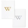 AMERICAN HOMESTEAD Disposable Hand Towels - Gold Monogrammed Guest Napkins - Linen-Like Bathroom Paper Towels for Guests - Perfect Wedding and Party Napkins - 25 Count (Gold W) view 1