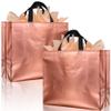 BLEWINDZ 18 Large Size Reusable Wedding Party Favor Bags with Tissues - Shiny Goodie Bags for Birthday, Baby Shower, Christmas (Rose Gold) view 1