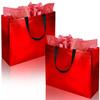 BLEWINDZ 18Pcs Red Gift Bags Large Size  Reusable Party Favor Bags With Tissues - Shiny Goodie Tote Bag for Christmas, Birthday, Baby Shower, Wedding view 1