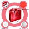 BLEWINDZ 18Pcs Red Gift Bags Large Size  Reusable Party Favor Bags With Tissues - Shiny Goodie Tote Bag for Christmas, Birthday, Baby Shower, Wedding view 2