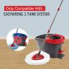 Spin Mop Handle,Head,Base Replacement Compatible with Easywring Microfiber Spin Mop - Replace 30-58in Stick/Pole+5Head Refill+1Base for Easy Wring Spinning Mop Only 1Tank System view 2