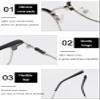 KOOSUFA Retro Blue Light Blocking Reading Glasses 2.0 for Men Women Nerd Horn Rimmed Eyeglasses Readers Eyewear, Black Gold view 4