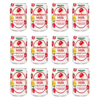 Sangaria Strawberry Milk | 12 Pack | 8.96 Fl Oz | Popular Drink From Japan | Japanese Can Drinks | Rich and Creamy | Bundles | Variety Packs | Combo | Beverages | RcTechDistro Bundle |