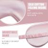 20 Pieces Silk Sleep Eye Mask with Elastic Strap Soft Sleeping Mask Eye Cover Satin Blindfold for Women Men Kids Sleeping Travel Eye Shades Including 2 Pieces of Black Bags(Multicolored) view 4
