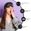20 Pieces Silk Sleep Eye Mask with Elastic Strap Soft Sleeping Mask Eye Cover Satin Blindfold for Women Men Kids Sleeping Travel Eye Shades Including 2 Pieces of Black Bags(Black) view 3